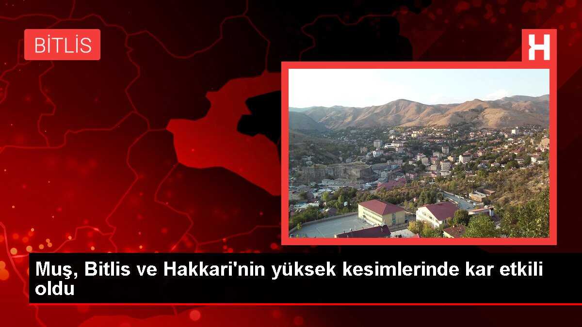 Muş, Bitlis ve Hakkari'nin yüksek kesimlerinde kar etkili oldu