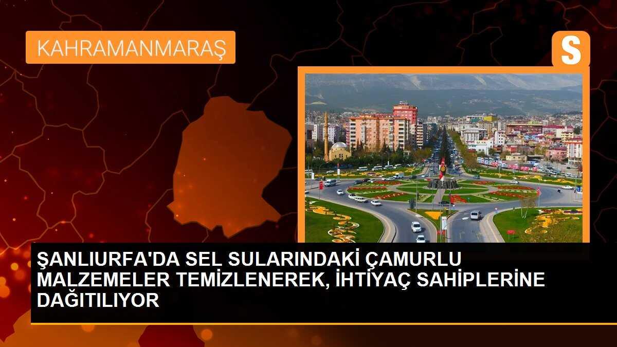 ŞANLIURFA\'DA SEL SULARINDAKİ ÇAMURLU MALZEMELER TEMİZLENEREK, İHTİYAÇ SAHİPLERİNE DAĞITILIYOR