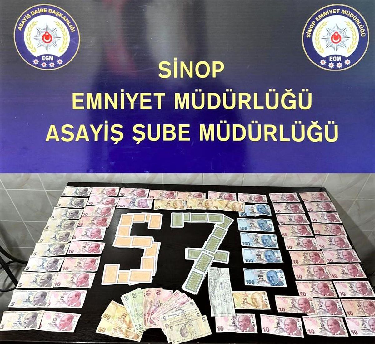Sinop'ta kumar oynayan 6 kişiye 48 bin TL ceza