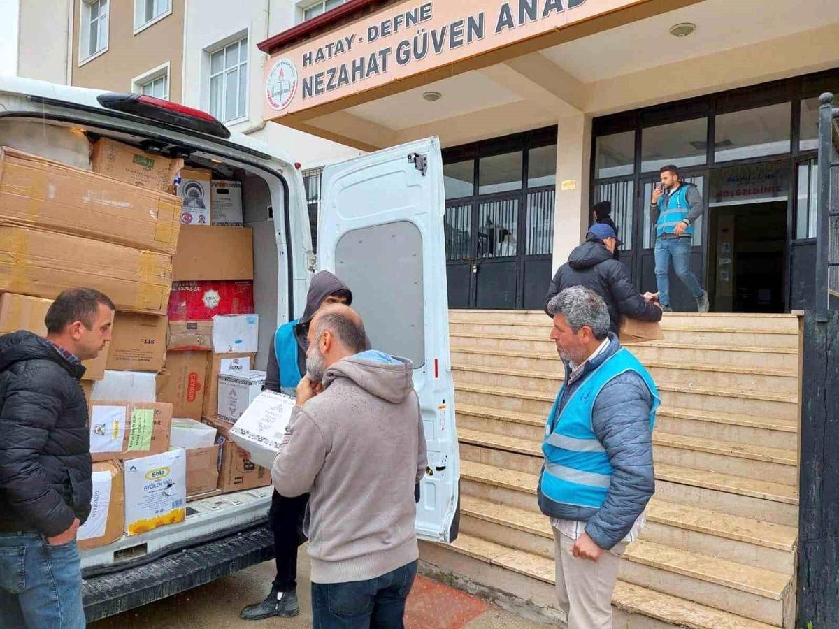 Zonguldak\'tan Hatay\'a 410 adet ramazan kolisi desteği
