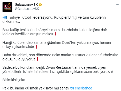 Böyle cevap ne görüldü ne duyuldu! Galatasaray'dan Fenerbahçe'ye bomba misilleme