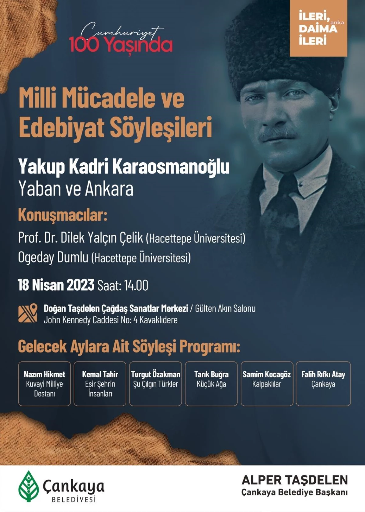 Çankaya\'da \'Milli Mücadele ve Edebiyat\' Söyleşileri Başlıyor