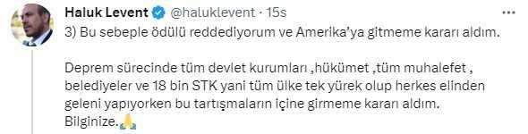 'En etkili 100 kişi' listesine giren Haluk Levent, ödülünü reddetti