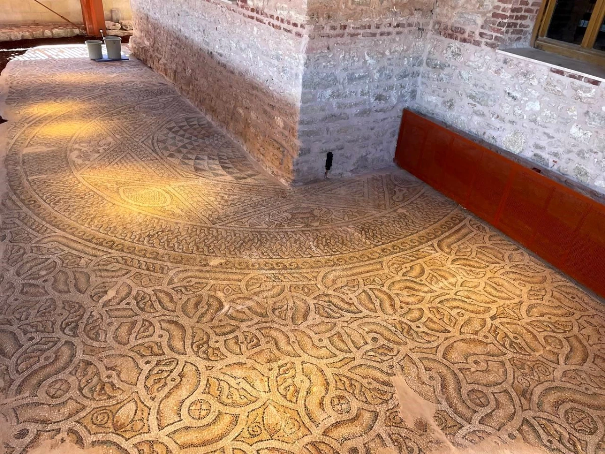 Zeytinburnu\'nda yapımına başlanan Kazlıçeşme Mozaik Müzesi\'nde sona gelindi