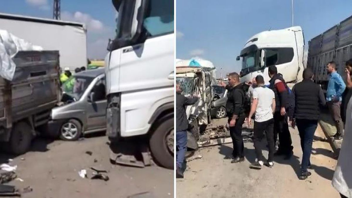8 araç birbirine girdi, ortalık savaş alanına döndü: 3 yaralı