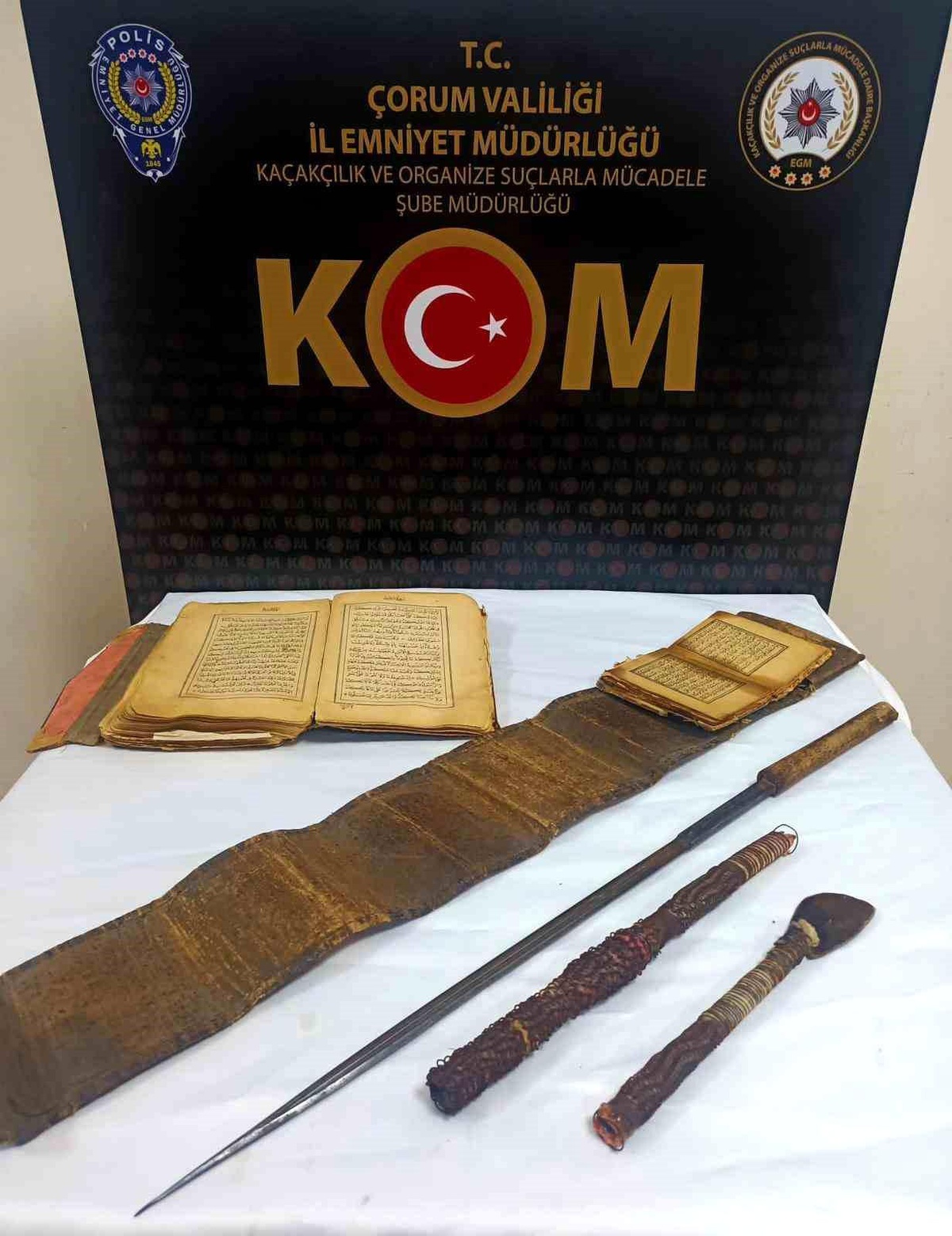 Çorum polisinden tarihi eser operasyonu