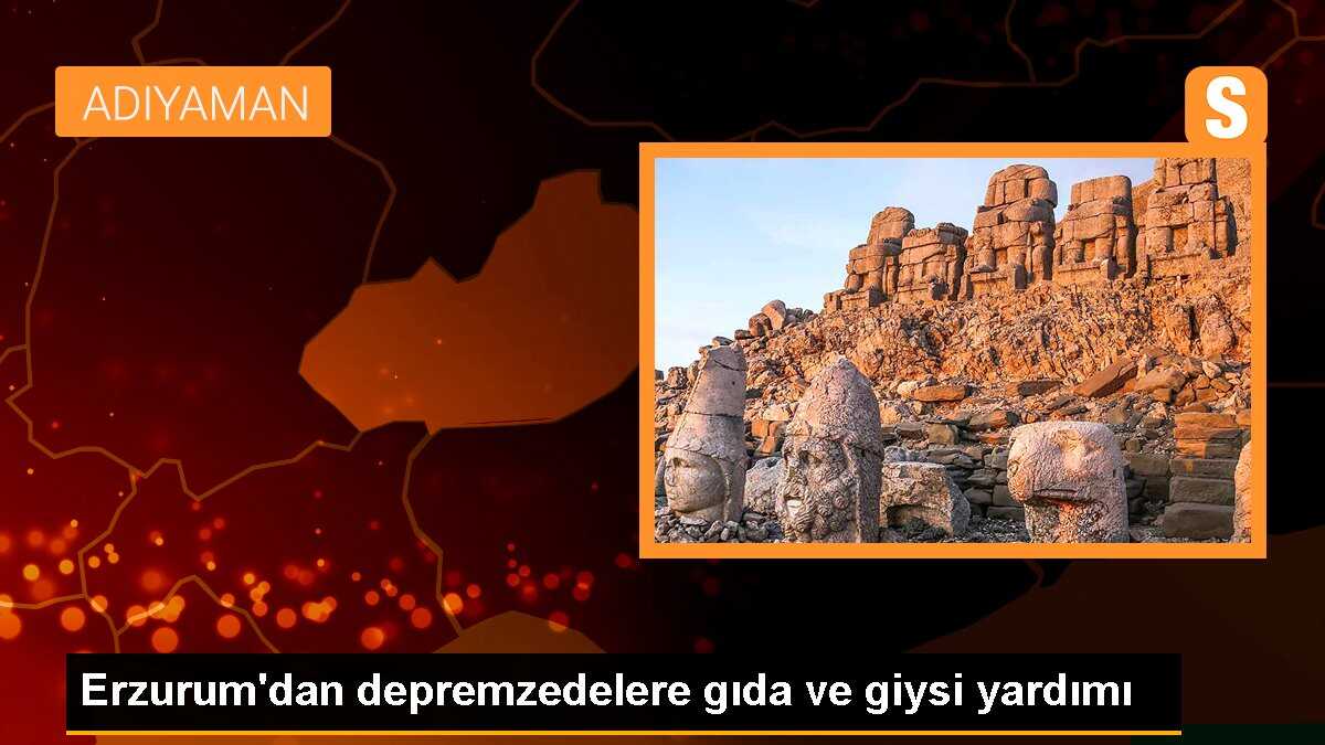 Erzurum\'dan depremzedelere gıda ve giysi yardımı