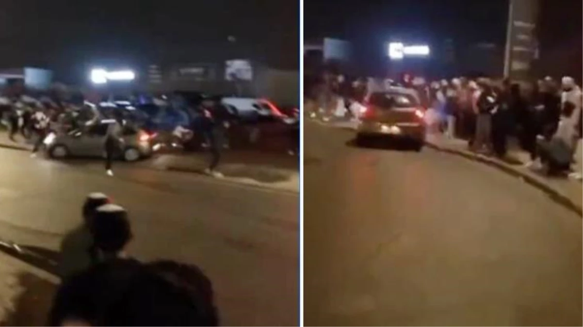 Fransa\'da bir otomobil sürücüsü, direksiyonu protestocuların üzerine kırdı!
