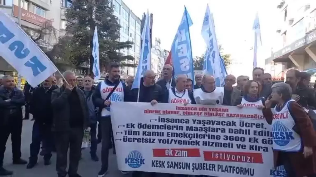 Kesk Samsun Şubesi\'nden Hayat Pahalılığına Protesto: "Marketleri Müze Gezer Gibi Geziyoruz"