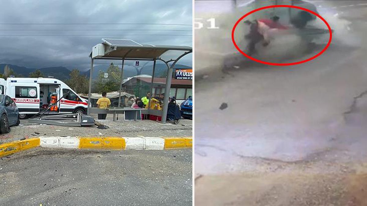 Balıkesir'de otomobil otobüs durağında bekleyen insanların arasına daldı: 5 yaralı
