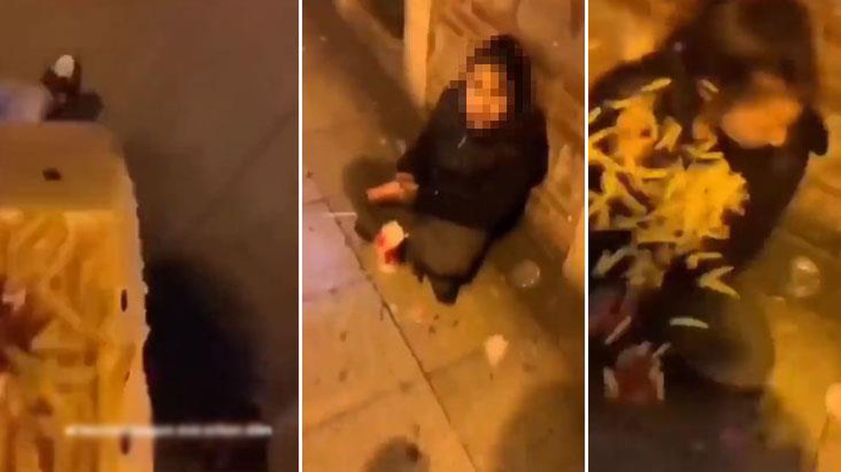 Sosyal medyaya düşen video infial yarattı: Kaldırımdaki kız çocuğuna patates kızartması fırlatıp kaçtı