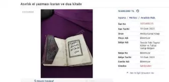 İnternette 'asırlık', 'el yazması' Kuran-ı Kerim 9 milyon 600 bin lira