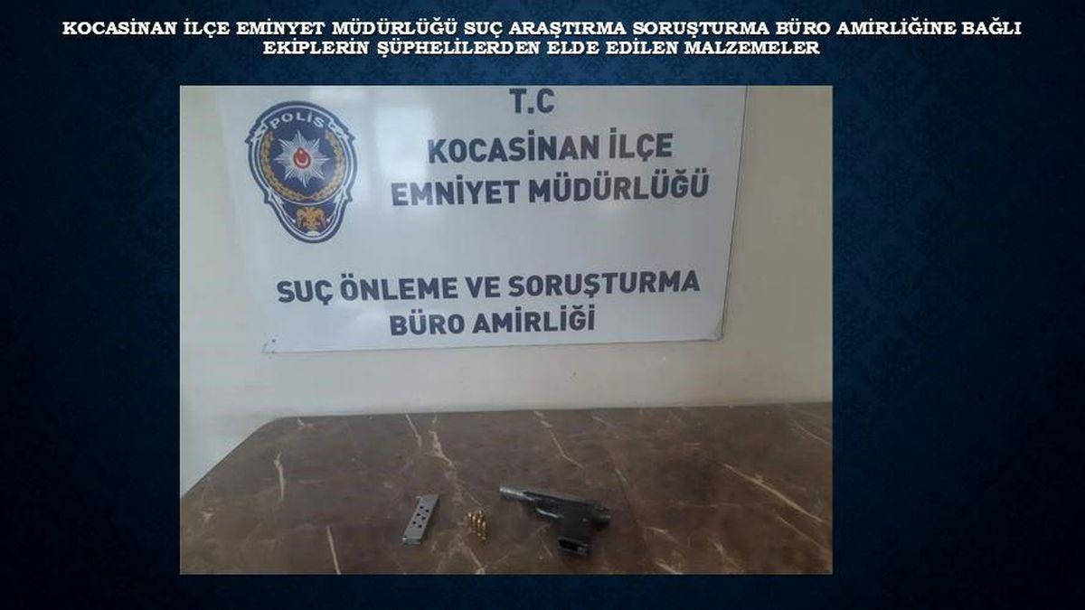 Kocasinan İlçe Emniyet Müdürlüğü ekipleri 33 Olay Aydınlattı