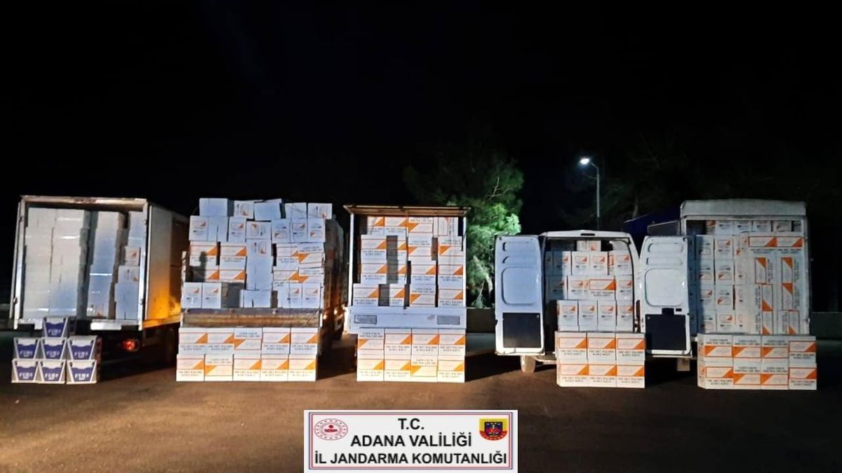 Adana\'da 12 milyon 250 bin makaron ele geçirildi