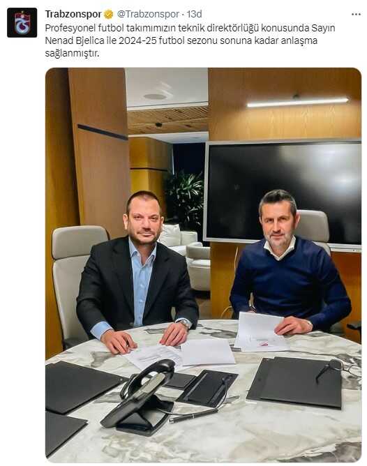 Son Dakika: Trabzonspor'da Nenad Bjelica dönemi resmen başladı Son Dakika: Trabzonspor'da Nenad Bjelica dönemi resmen başladı
