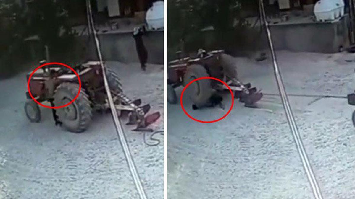 Video kaydı olmasa kimse inanmaz! Üzerinden traktör geçti, sonrası daha bomba