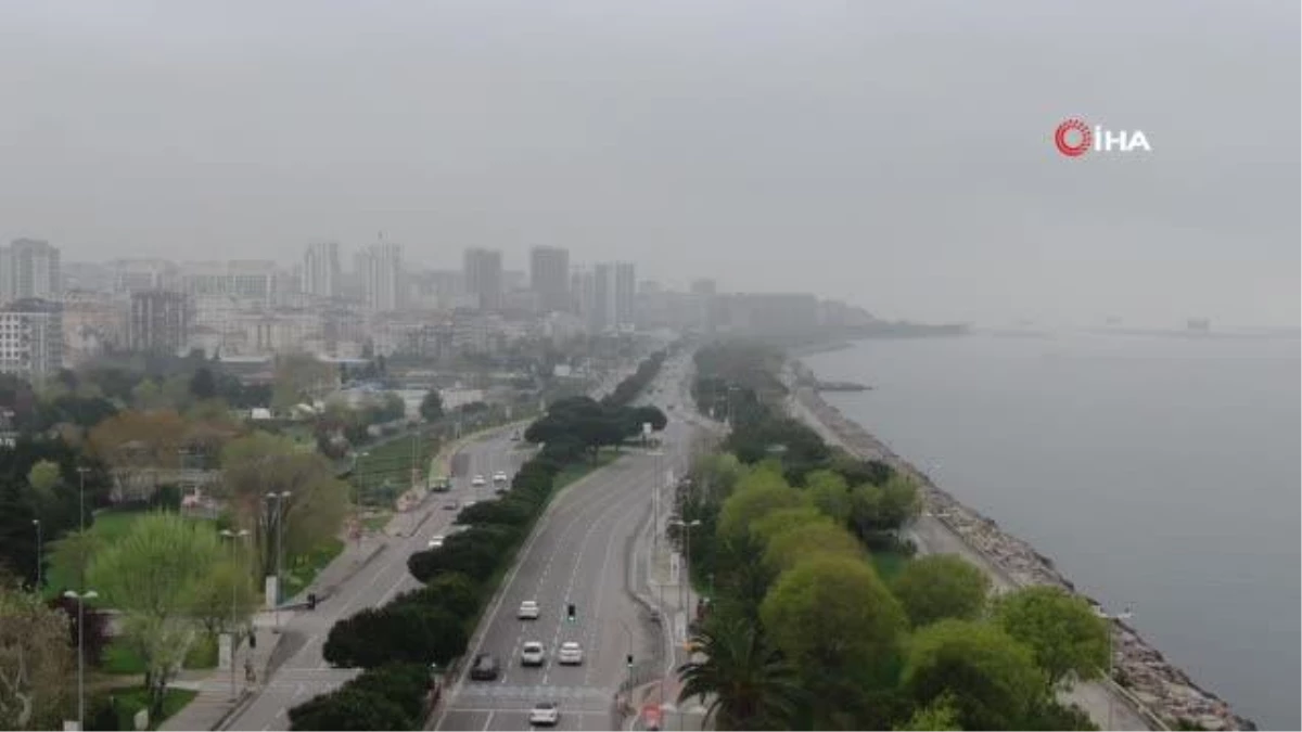 Anadolu Yakası\'nda etkili olan sis havadan görüntülendi