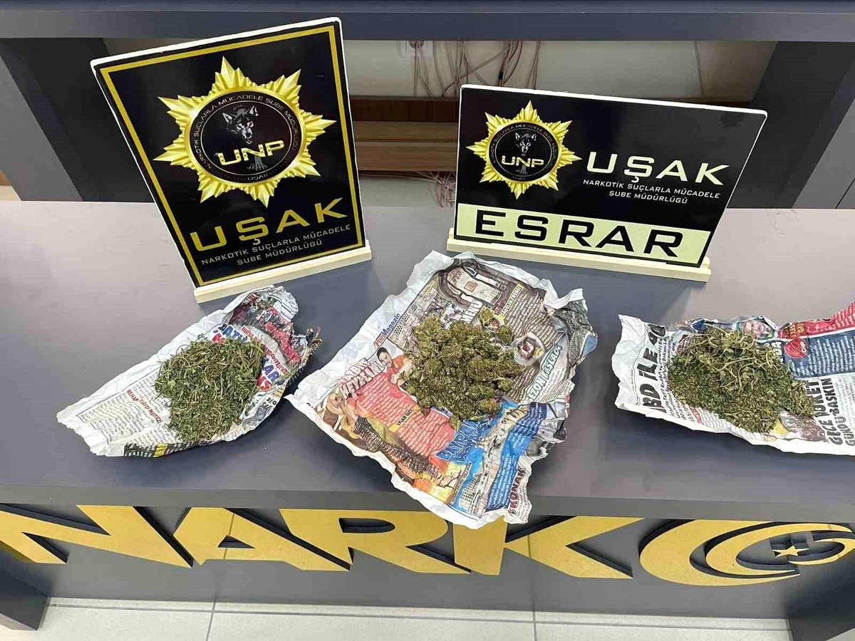 Uşak\'ta yüzlerce uyuşturucu hap ele geçirildi