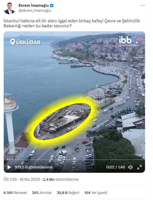 Üsküdar'da İBB'nin kaçak kafe yıkımına engel! Büfenin üstüne çıkıp ulu orta zabıtaya silah çekti