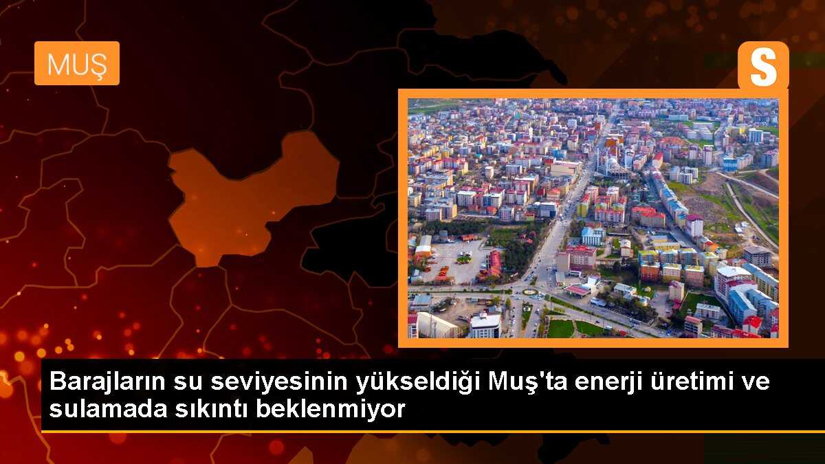 Barajların su seviyesinin yükseldiği Muş\'ta enerji üretimi ve sulamada sıkıntı beklenmiyor