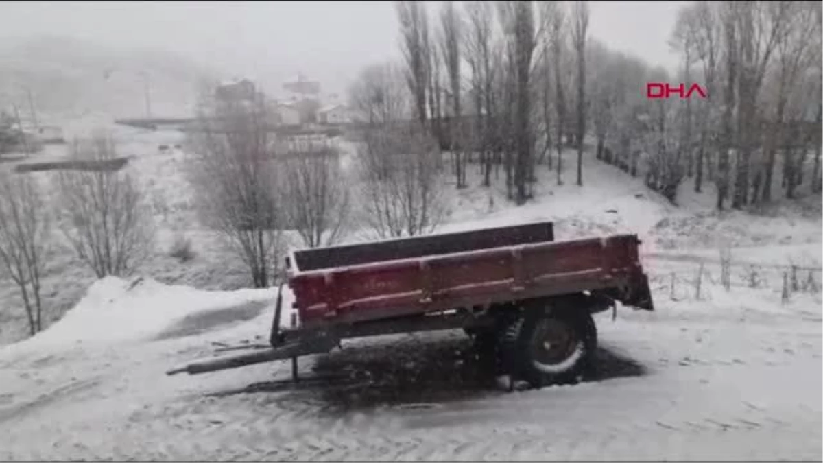 Sivas\'ta İmranlı ilçesinde kar yağışı etkili oldu