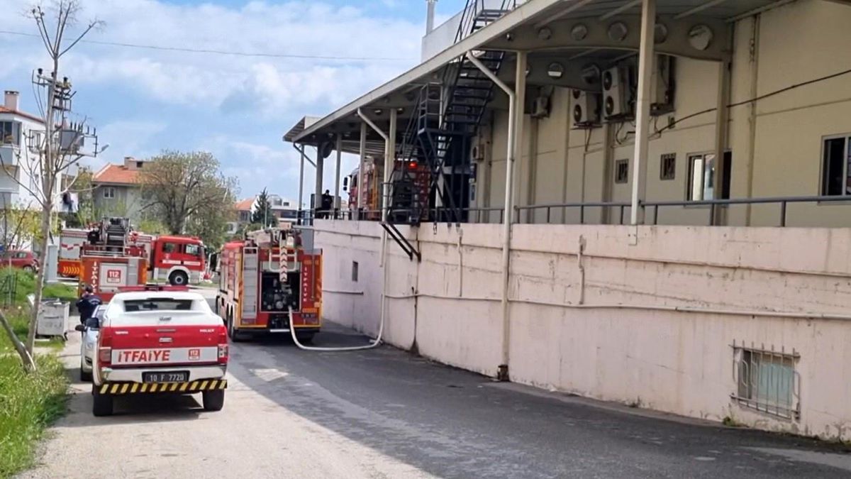 Balıkesir\'de Otomobil Yetkili Servisinde Yangın Çıktı