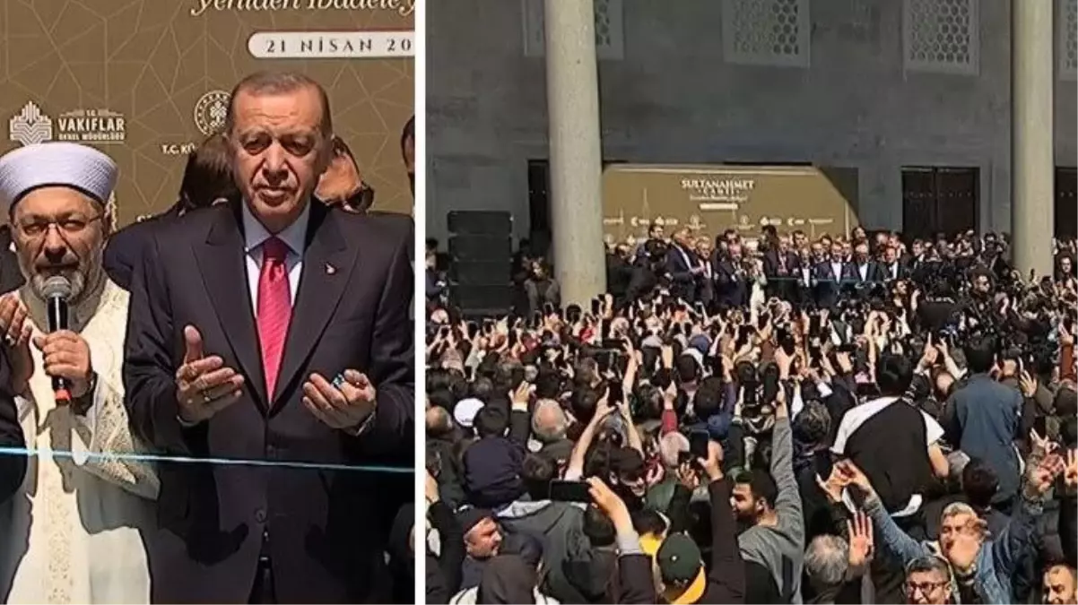 Restorasyonu tamamlandı! Sultanahmet Camii, kılınan cuma namazıyla birlikte ibadete açıldı