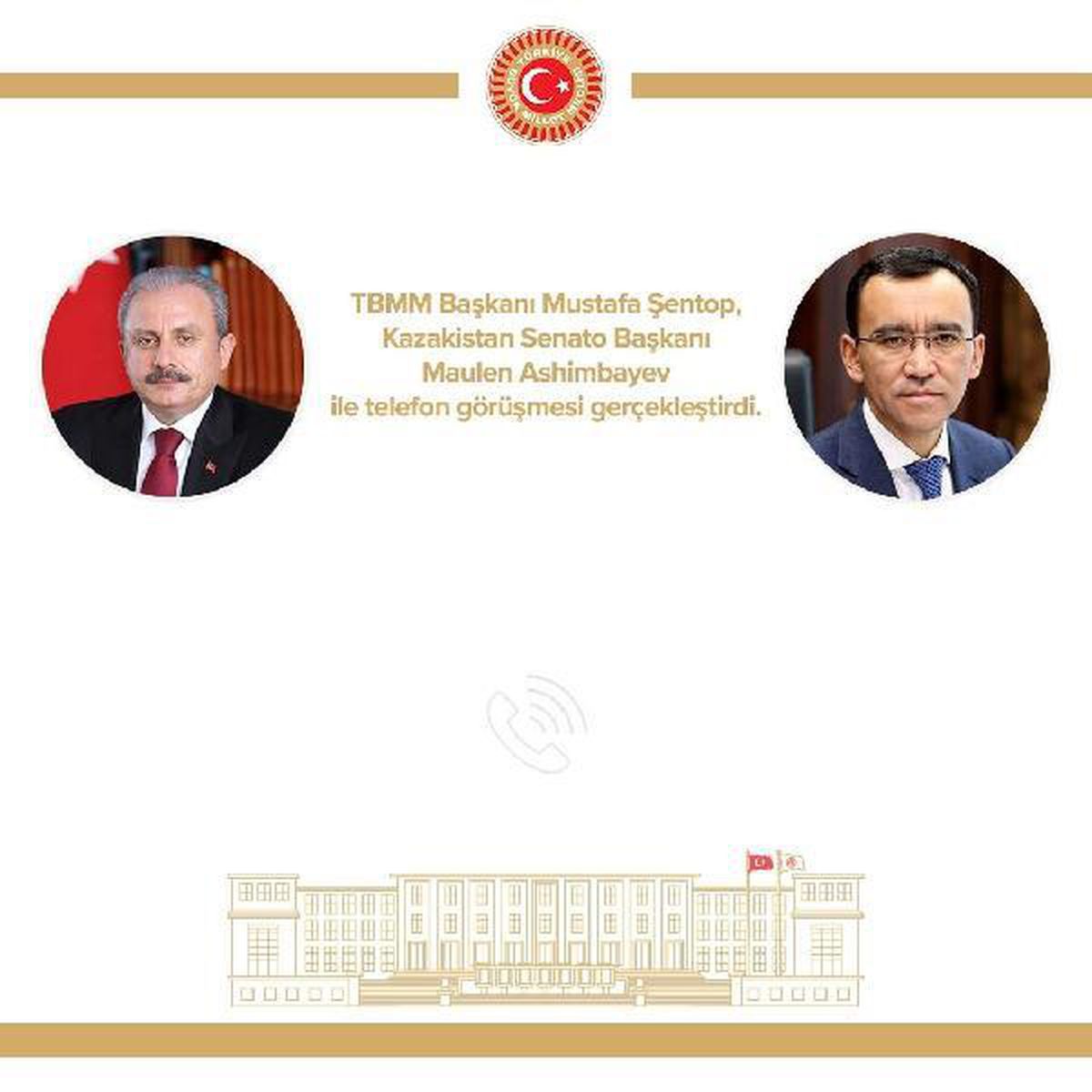 Şentop, Kazakistan Senato Başkanı Ashimbayev ile görüştü