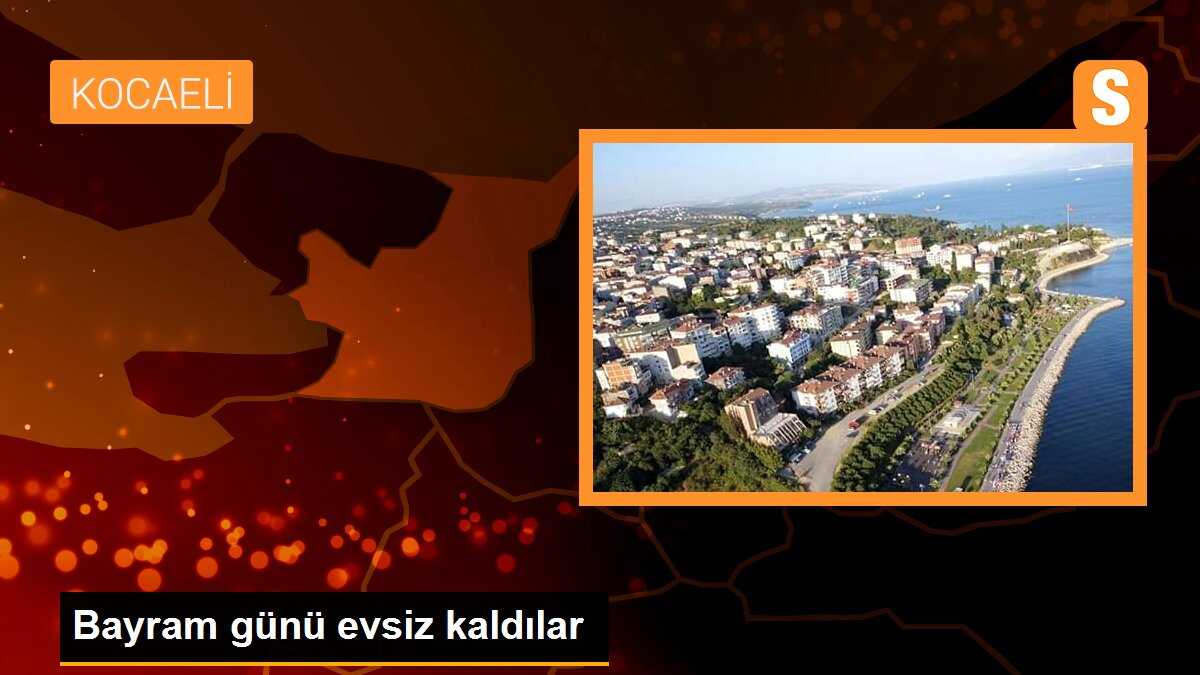 Kocaeli\'de 3 Kişilik Aile Bayram Günü Yangında Evsiz Kaldı