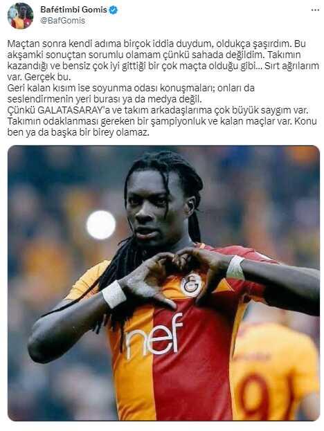 Gomis'ten Okan Buruk'a jet hızıyla cevap: Hakkımda duyduklarıma çok şaşırdım