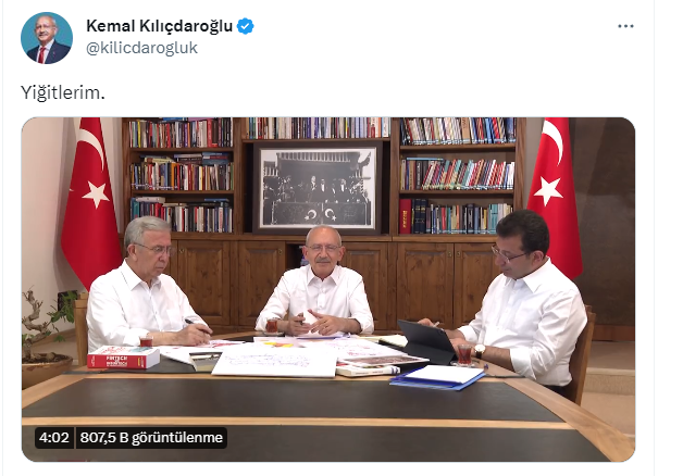 Kılıçdaroğlu, İmamoğlu ve Mansur Yavaş ile 'Yiğitlerim' diyerek video paylaştı! Her ikisine de ayrı birer görev verdi