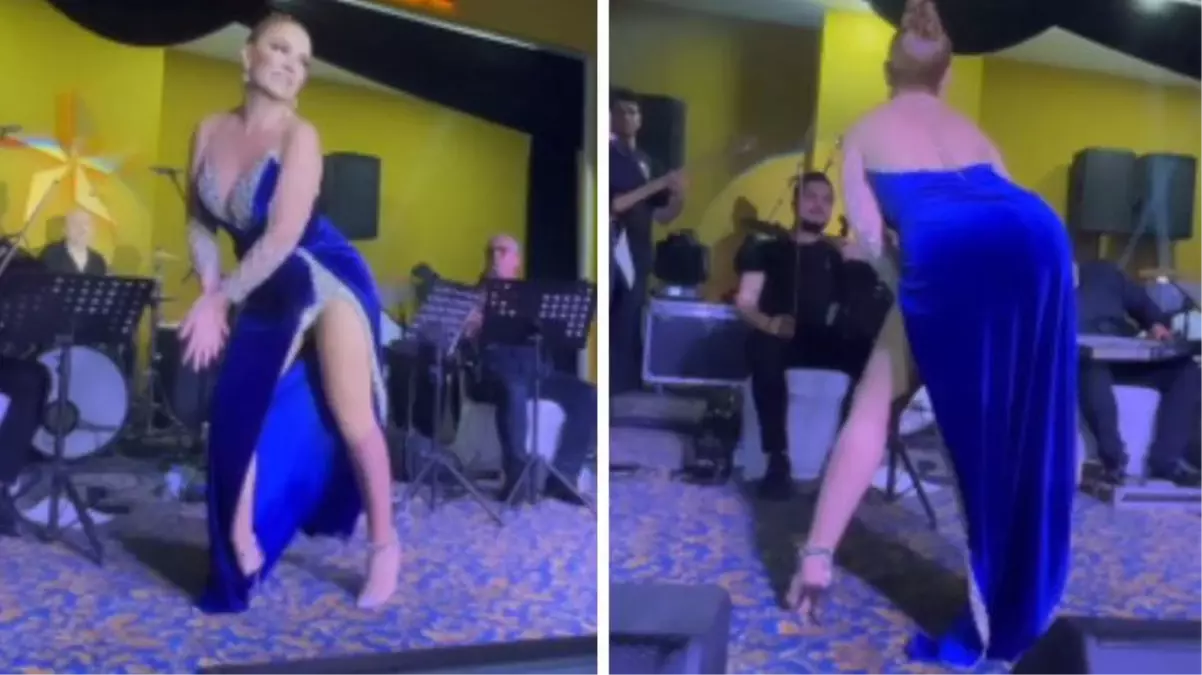 Bayramda sahneye çıkan Pınar Eliçe, kalça dansı yaptı