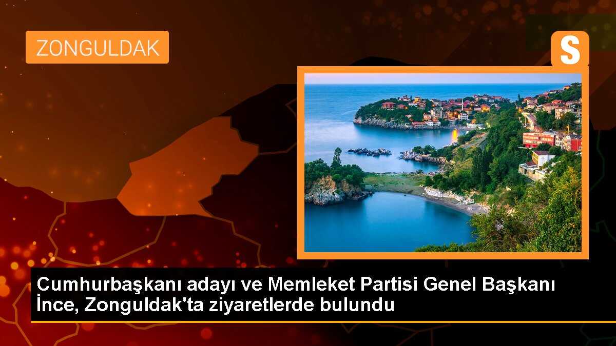 Cumhurbaşkanı adayı ve Memleket Partisi Genel Başkanı İnce, Zonguldak\'ta ziyaretlerde bulundu