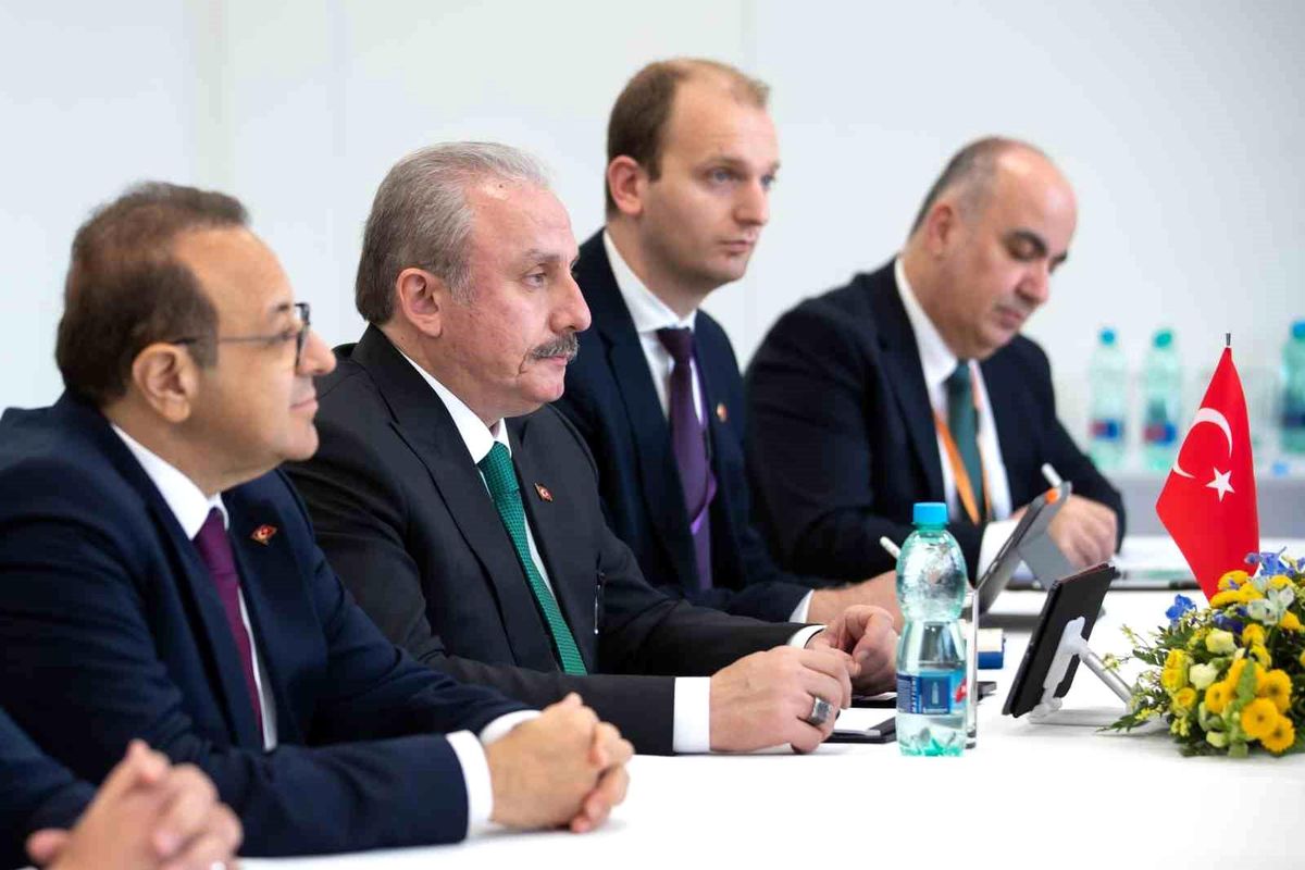 TBMM Başkanı Mustafa Şentop, Ukrayna Parlamento Başkanı ile Görüştü