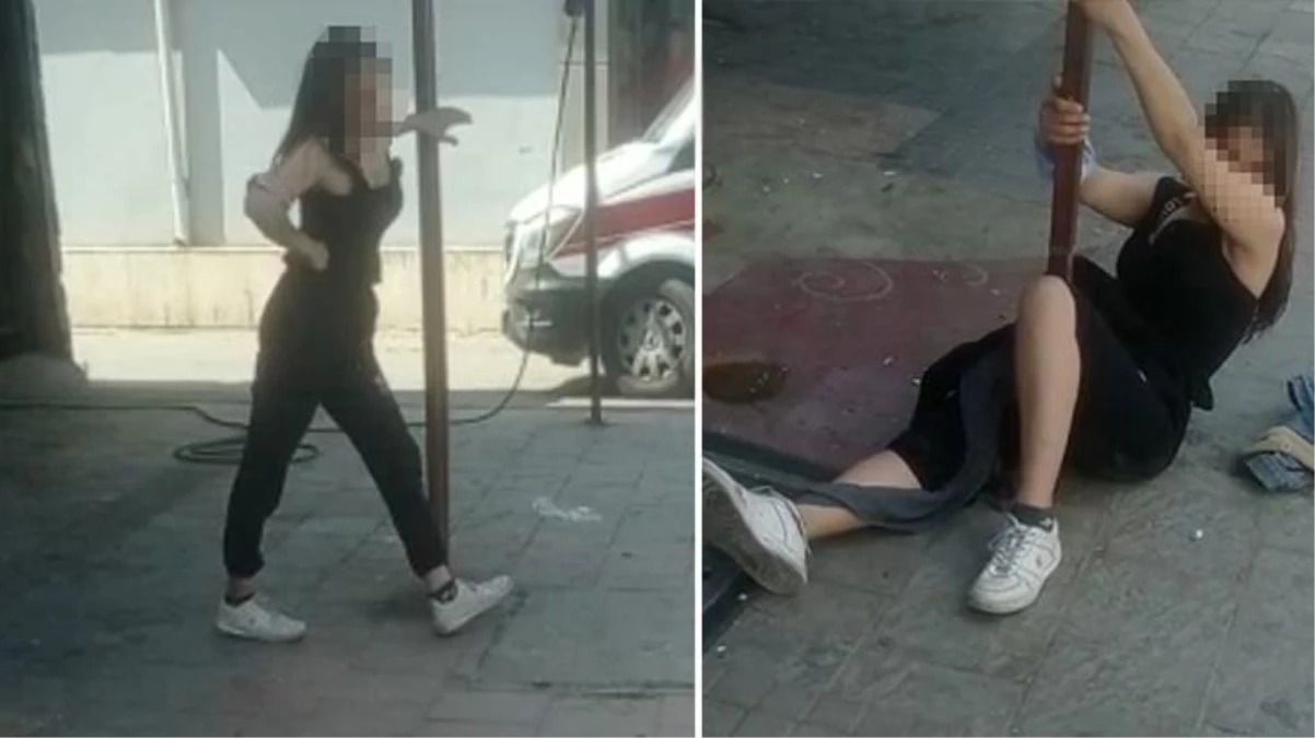 Sokakta yaptıkları olay yarattı! Uyuşturucu bağımlısı genç kızdan garip hareketler