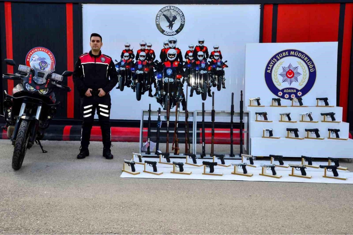Adana polisi son bir haftada 104 adet ruhsatsız silah ele geçirdi