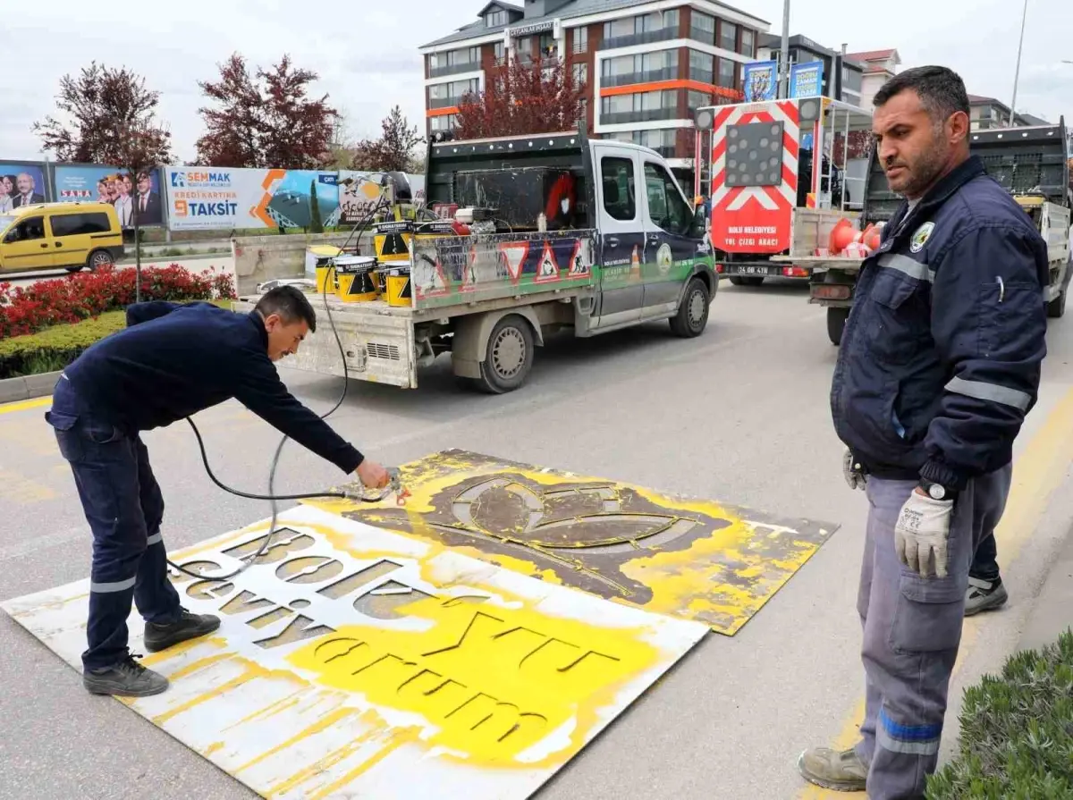 Bolu Belediyesi Yol Çizgileri ve Yaya Geçitlerini Yenileyecek