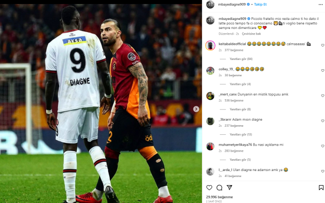 Diagne'den dikkat çeken Abdülkerim paylaşımı: Sana latte vermiştim