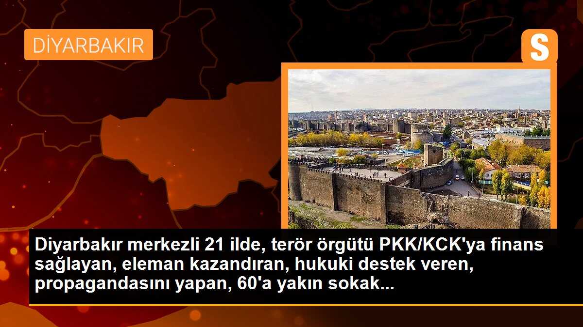 Diyarbakır\'da PKK/KCK\'ya finans sağlayanlara yönelik operasyonda 110 gözaltı