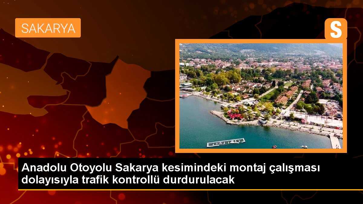 Anadolu Otoyolu\'nda Bekirpaşa Kavşağı\'nda Montaj Çalışması