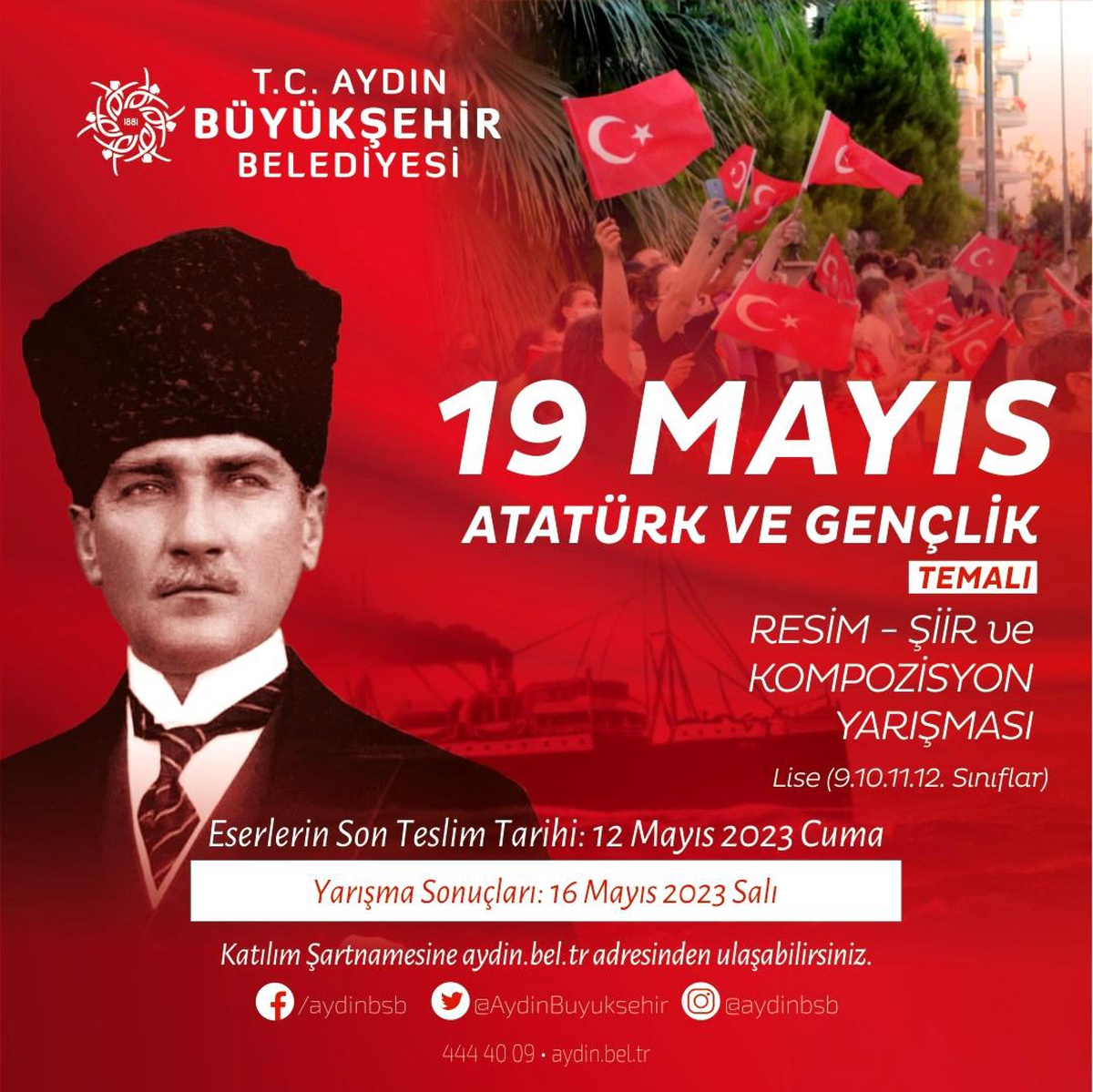 Aydın Büyükşehir Belediyesi 19 Mayıs Yarışması Düzenliyor