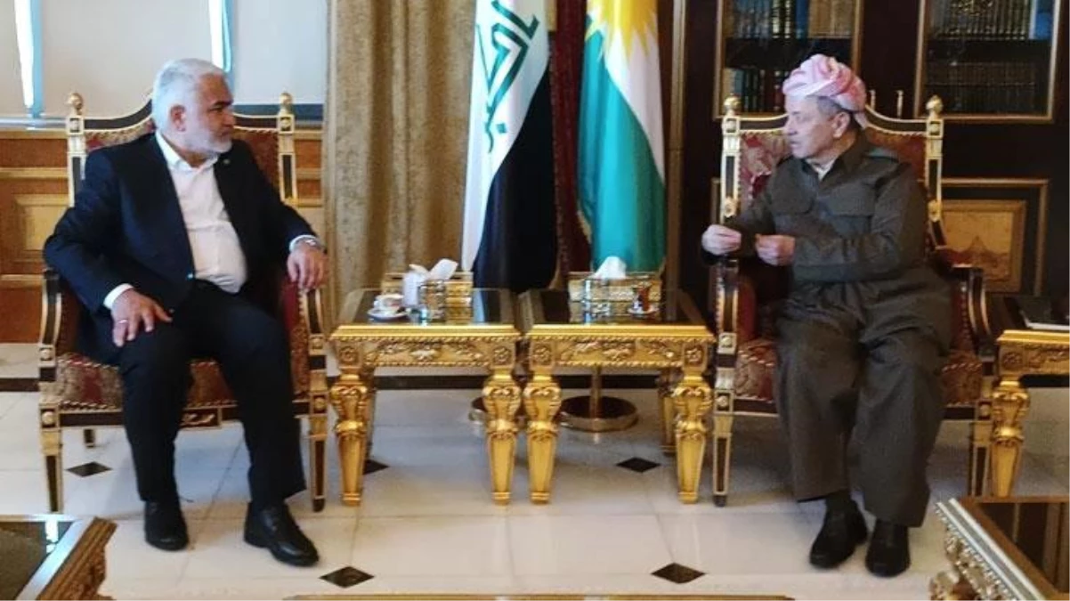 HÜDA PAR lideri Zekeriya Yapıcıoğlu, Erbil\'de Mesut Barzani ile bir araya geldi