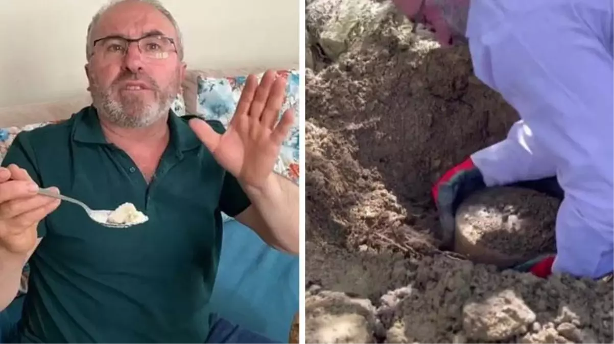Küp çökeleği 1 yıl toprak altında kaldığına inanmayanlara inat 5 yıl toprak altında sakladı