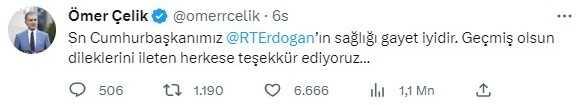 Son Dakika! Cumhurbaşkanı Erdoğan: Doktorların tavsiyesi ile bugün istirahat edeceğim