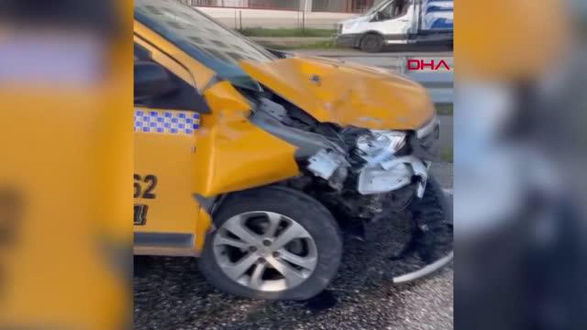SÜRÜCÜ ADAYININ KULLANDIĞI OTOMOBİLE ARKADAN ÇARPAN TAKSİ SÜRÜCÜSÜ YARALANDI