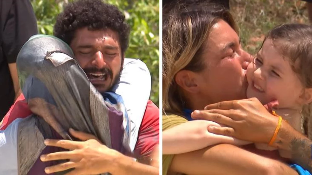Survivor 2023\'te aileleriyle bir araya gelen yarışmacıların gözyaşları sel oldu