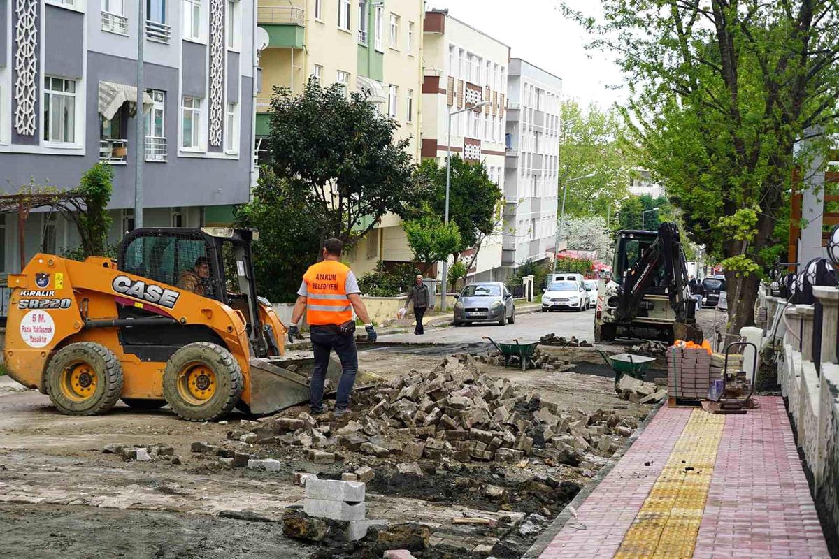 Atakum\'da parke yol çalışmaları
