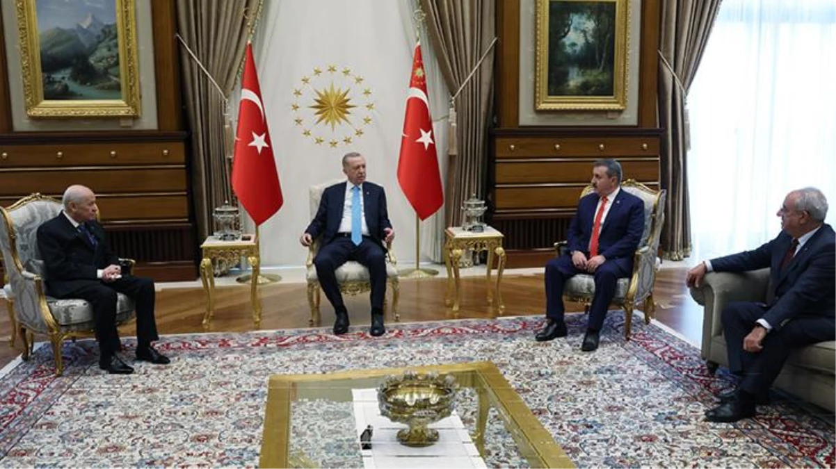MHP, BBP ve DSP liderleri Erdoğan\'a geçmiş olsun ziyaretinde bulundu