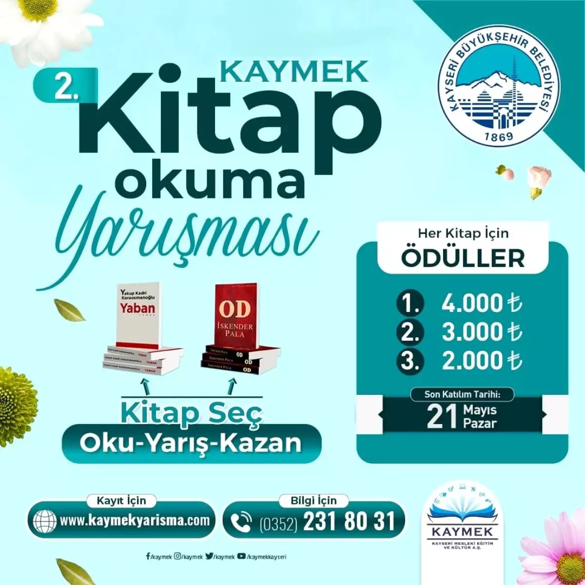 KAYMEK, Kitap Okuma Yarışması\'nın 2\'ncisini düzenliyor