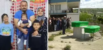 Depremde karısıyla 2 çocuğunu kaybettikten sonra 12 yaşındaki kızını vurup intihar eden baba toprağa verildi